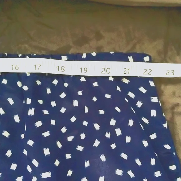 Women's Polka Dot Skirt Set Blue & White  Size 24W - Picture 6 of 8